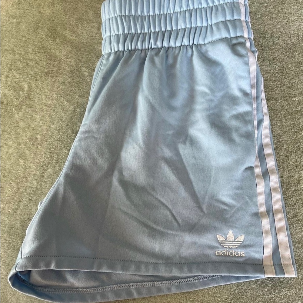 blue adidas workout shorts